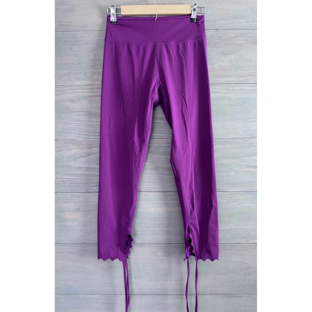 Carbon 38 x Chill By Will Leggings Size 2 Tie Scallop Purple - Picture 4 of 6